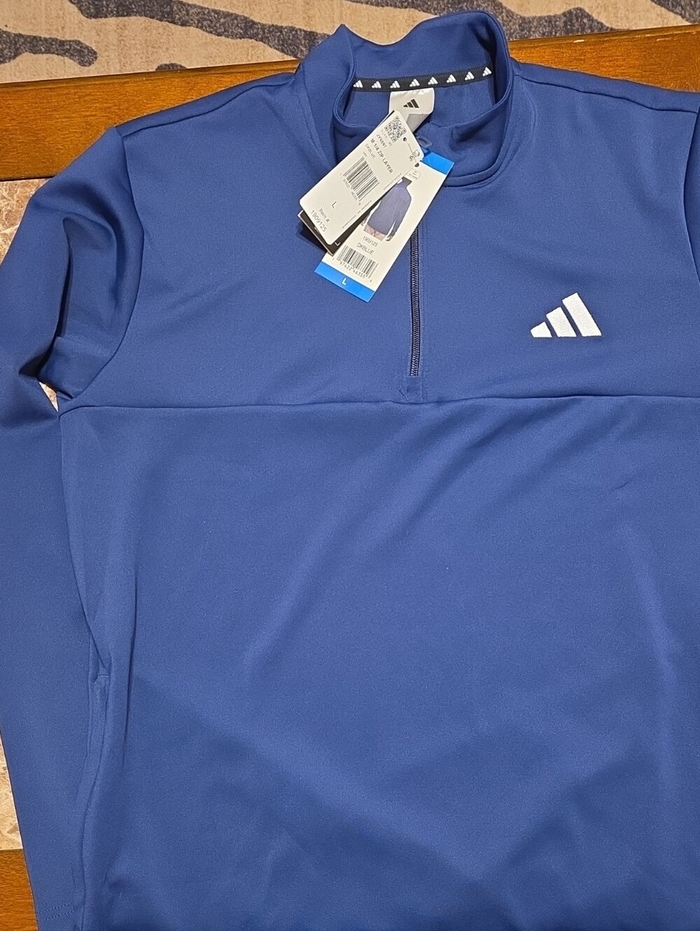 Adidas Blue Half-Zip Athletic Pullover